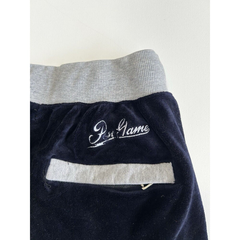 Post Game Blue Velour Joggers Size Large Zip Ankle Drawstring Pants *READ - Picture 14 of 16